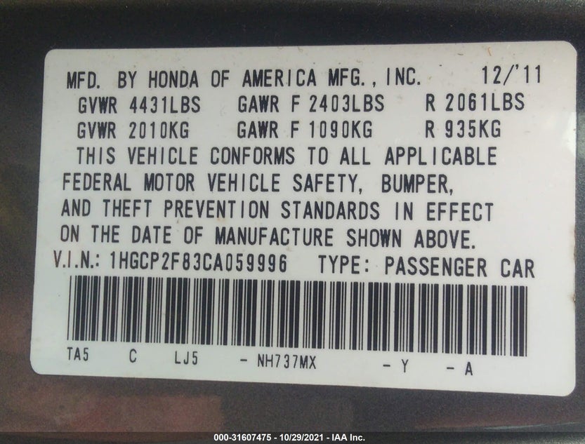 1HGCP2F83CA059996