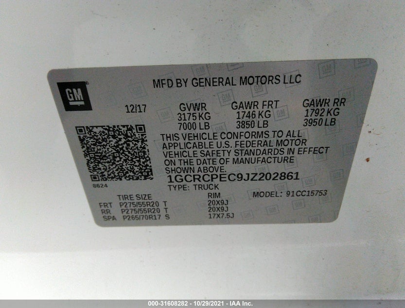 1GCRCPEC9JZ202861