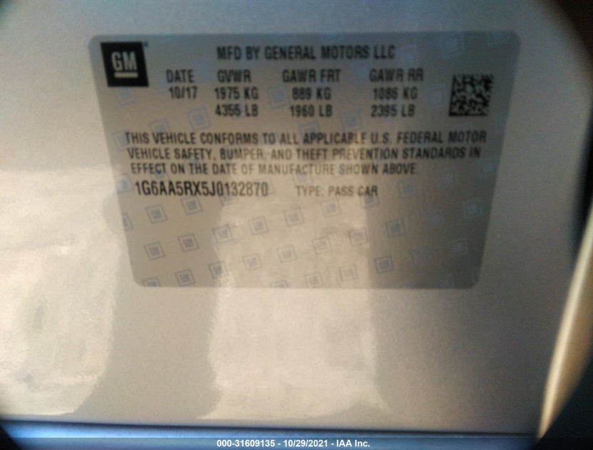 1G6AA5RX5J0132870