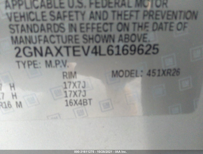 2GNAXTEV4L6169625