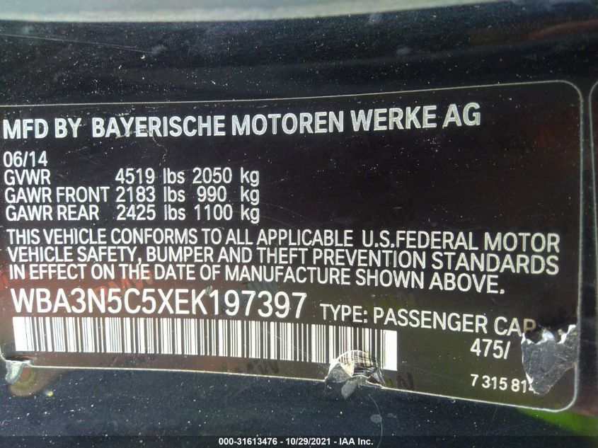 WBA3N5C5XEK197397 2014 BMW 428I xDrive