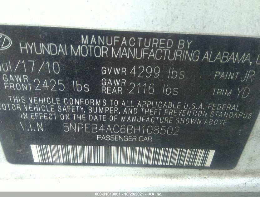 5NPEB4AC6BH108502