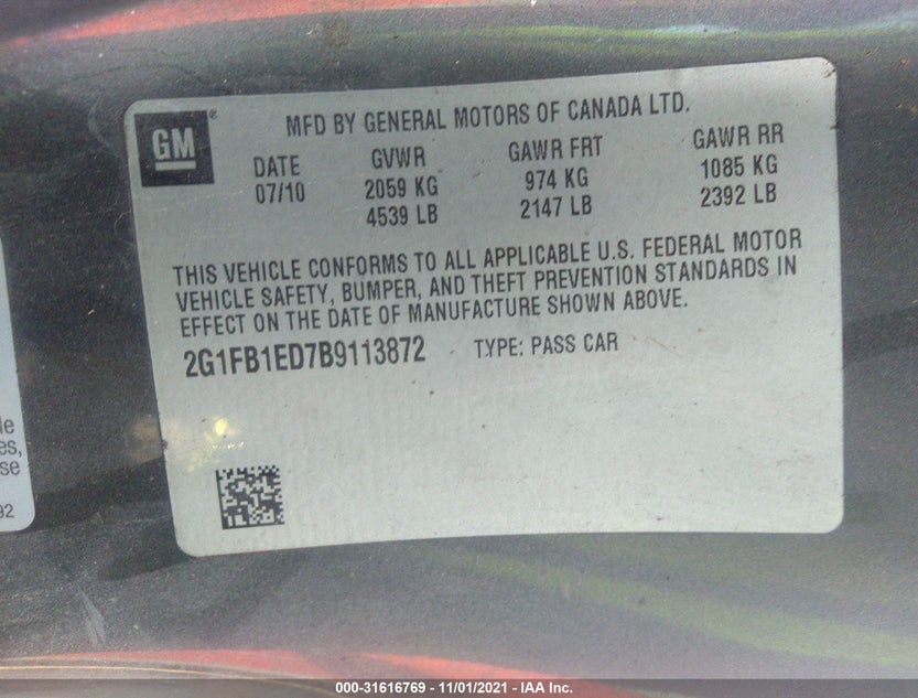 2G1FB1ED7B9113872