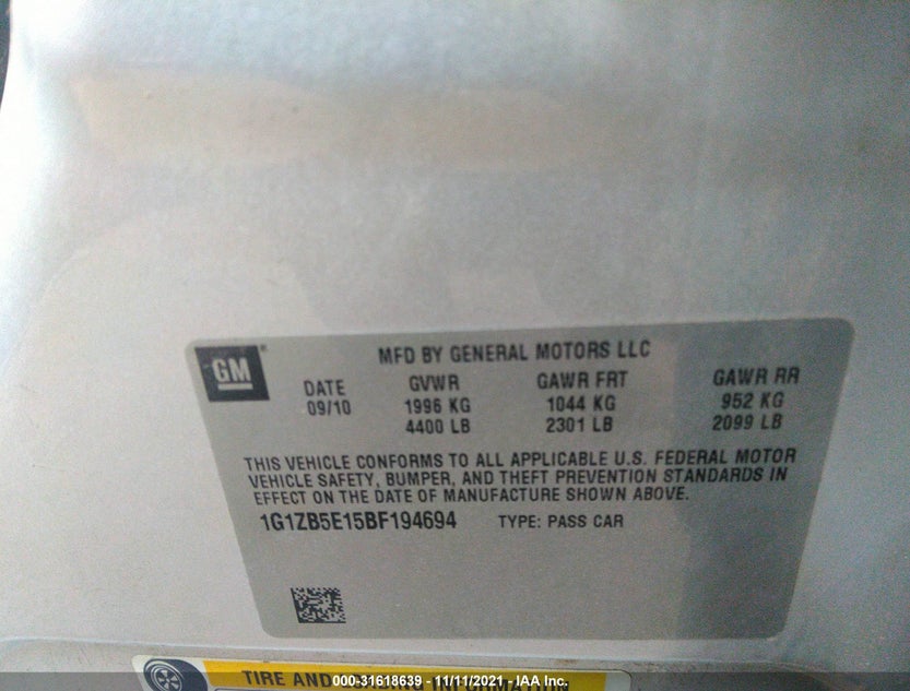 1G1ZB5E15BF194694
