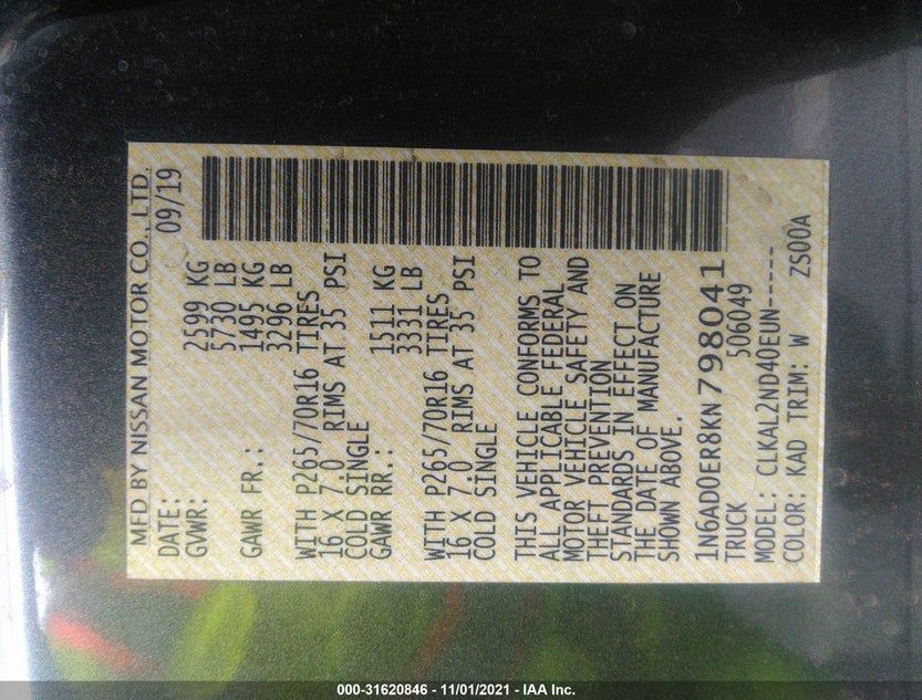 1N6AD0ER8KN798041