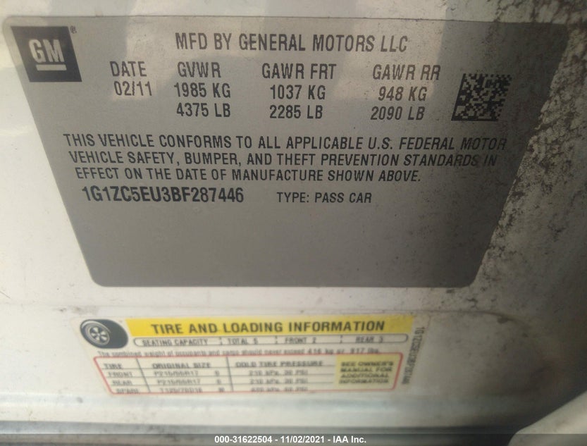 1G1ZC5EU3BF287446