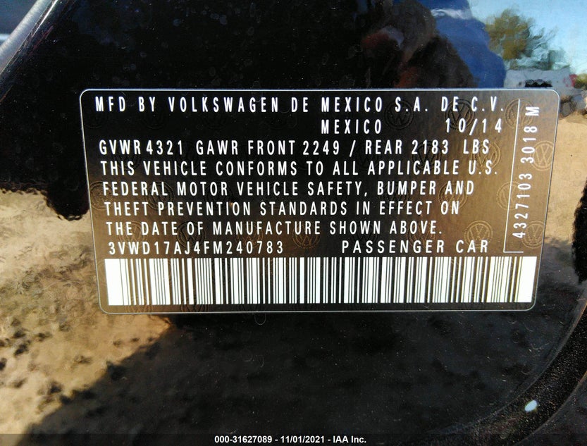 3VWD17AJ4FM240783