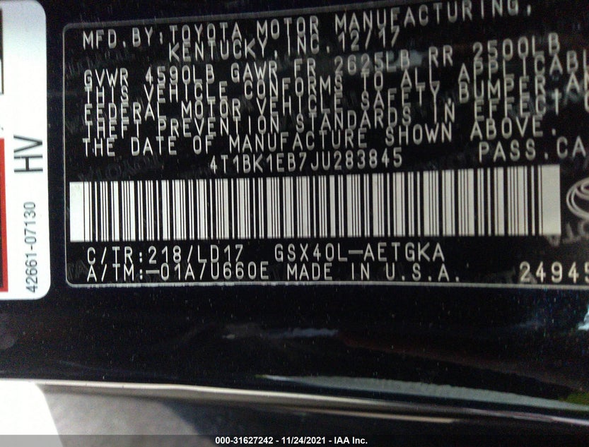4T1BK1EB7JU283845