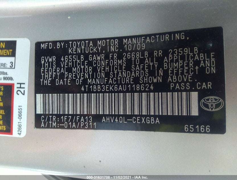 4T1BB3EK6AU118624