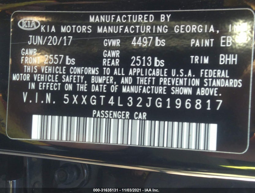 5XXGT4L32JG196817