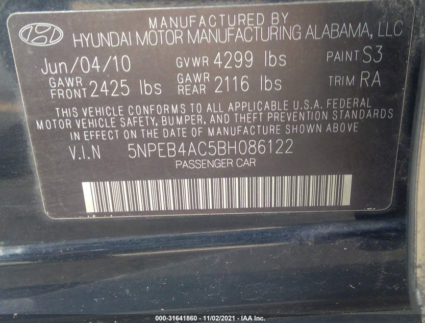 5NPEB4AC5BH086122