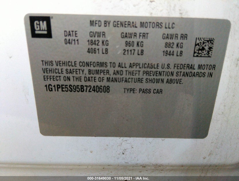 1G1PE5S95B7240608