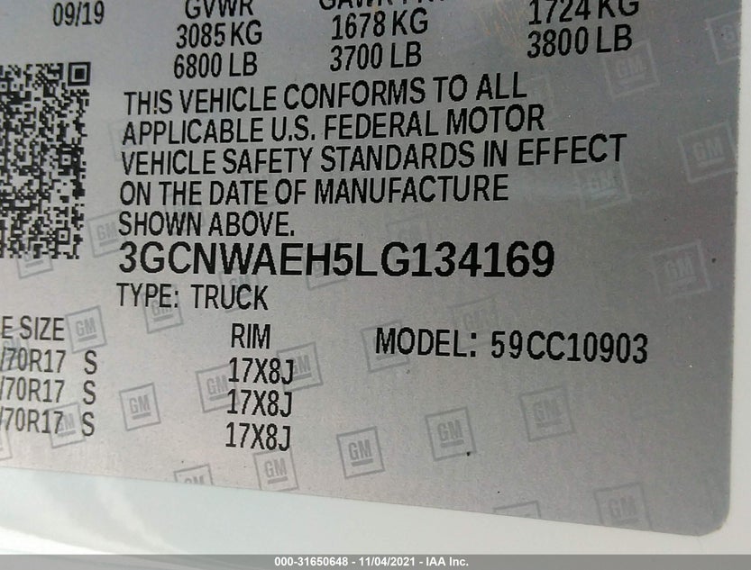 3GCNWAEH5LG134169