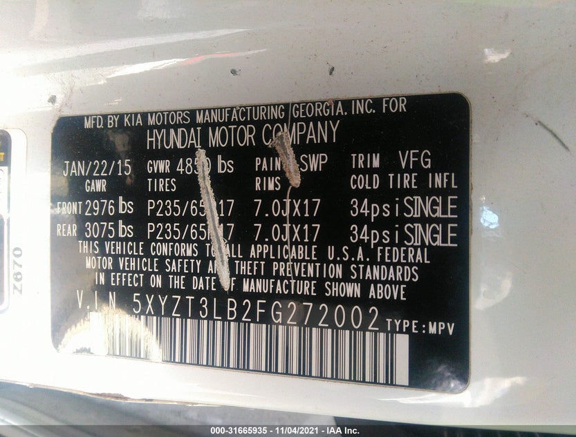 5XYZT3LB2FG272002