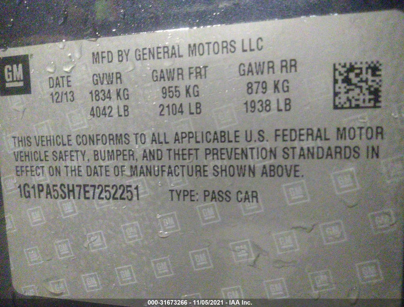 1G1PA5SH7E7252251
