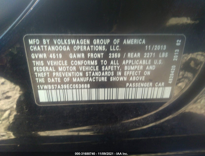 1VWBS7A39EC053688
