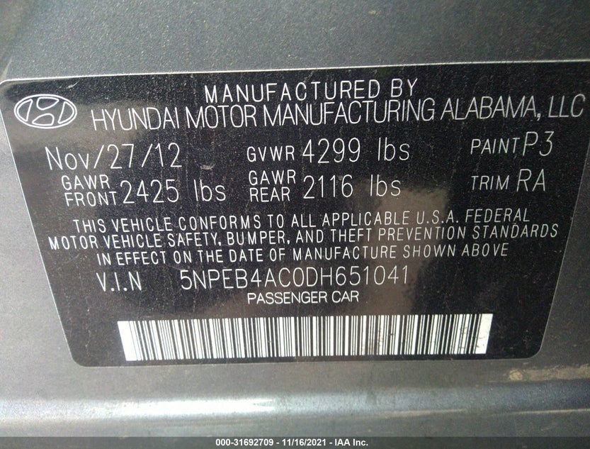 5NPEB4AC0DH651041