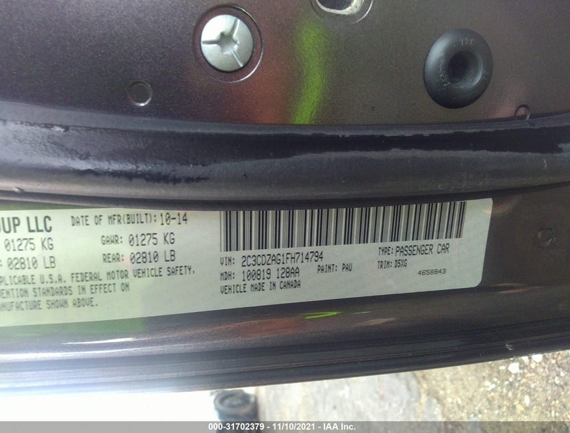 2C3CDZAG1FH714794