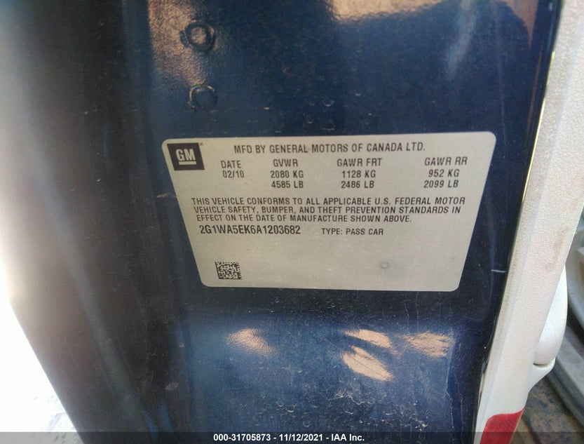 2G1WA5EK6A1203682