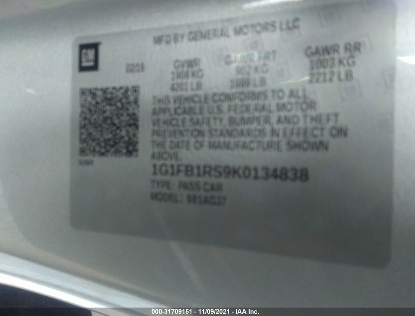 1G1FB1RS9K0134838