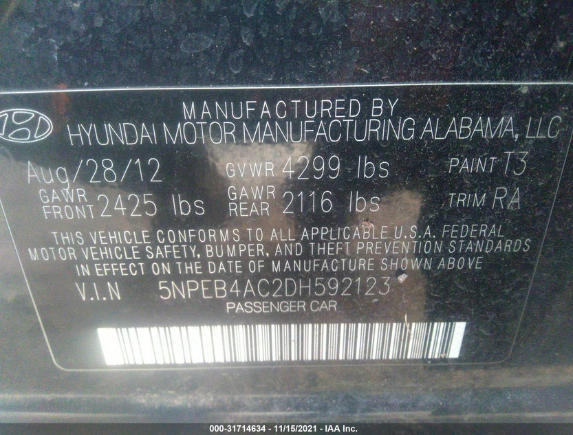 5NPEB4AC2DH592123