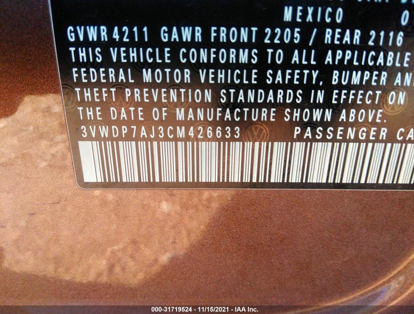 3VWDP7AJ3CM426633