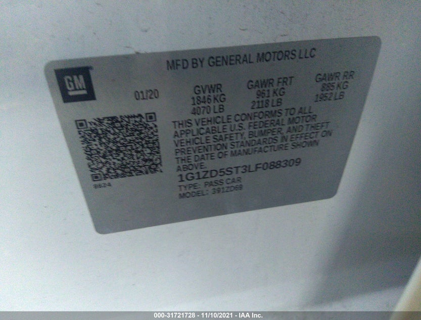 1G1ZD5ST3LF088309