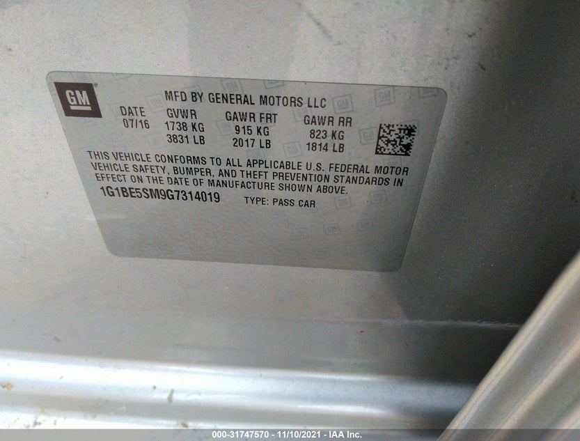 1G1BE5SM9G7314019