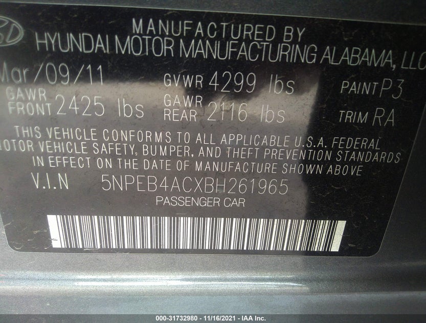 5NPEB4ACXBH261965