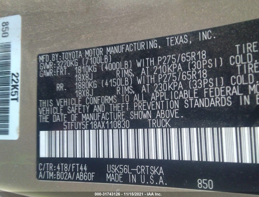 5TFUY5F18AX110830
