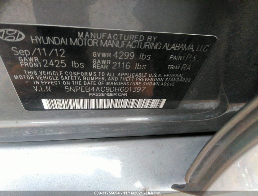 5NPEB4AC9DH601397