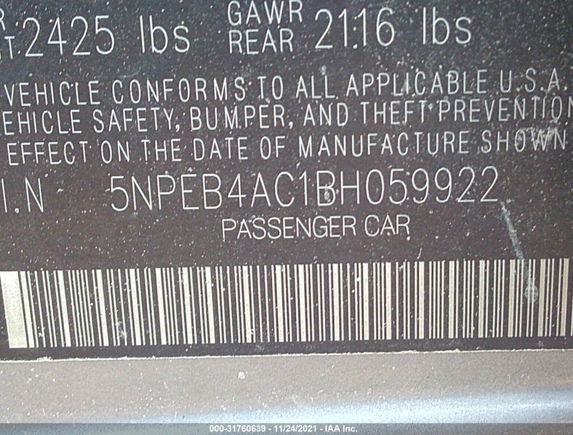 5NPEB4AC1BH059922