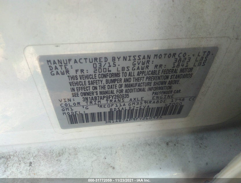 3N1AB7AP9FY260935