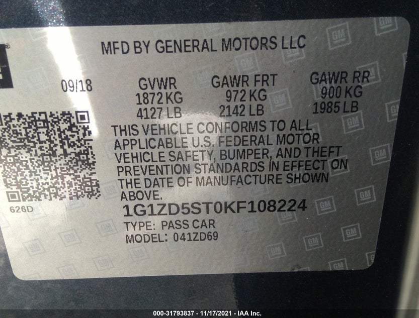 1G1ZD5ST0KF108224