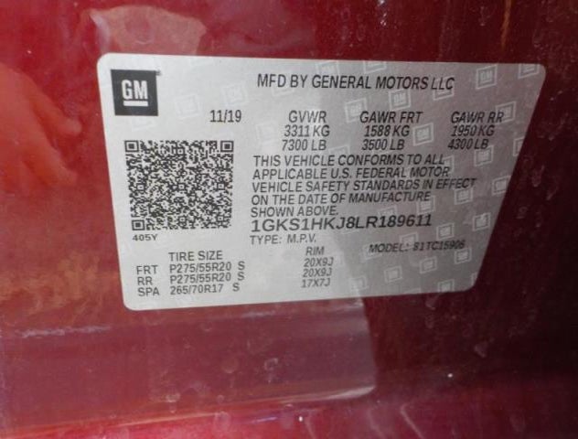 1GKS1HKJ8LR189611