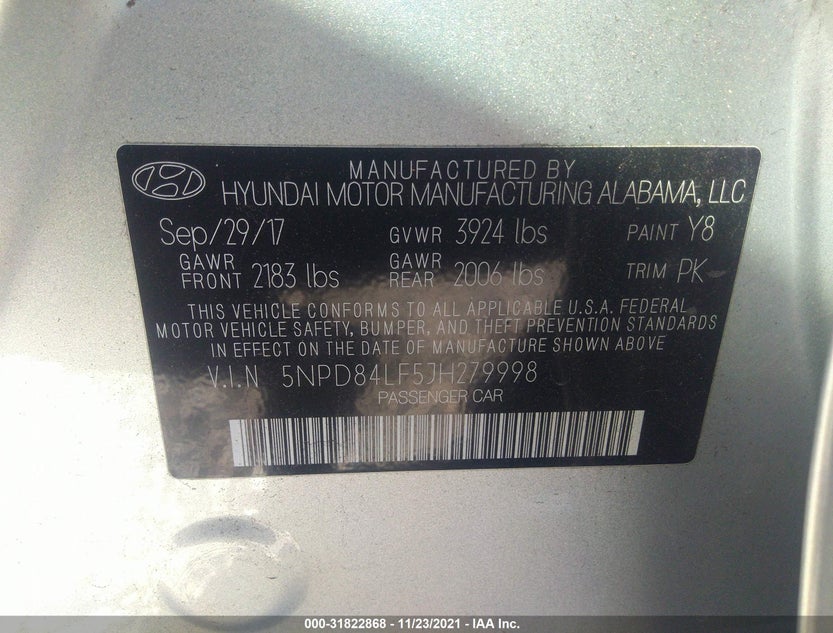 5NPD84LF5JH279998