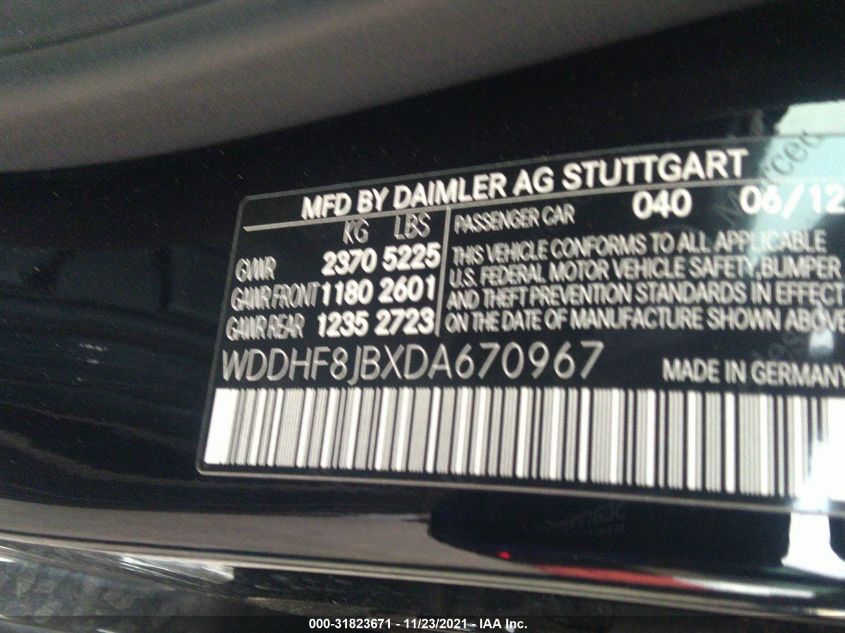 WDDHF8JBXDA670967 2013 Mercedes-Benz E 350 4Matic