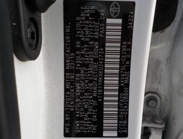4T1B11HKXKU242724