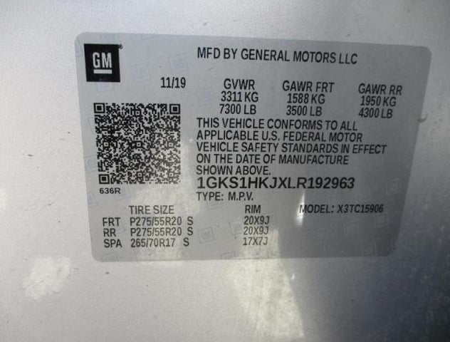 1GKS1HKJXLR192963