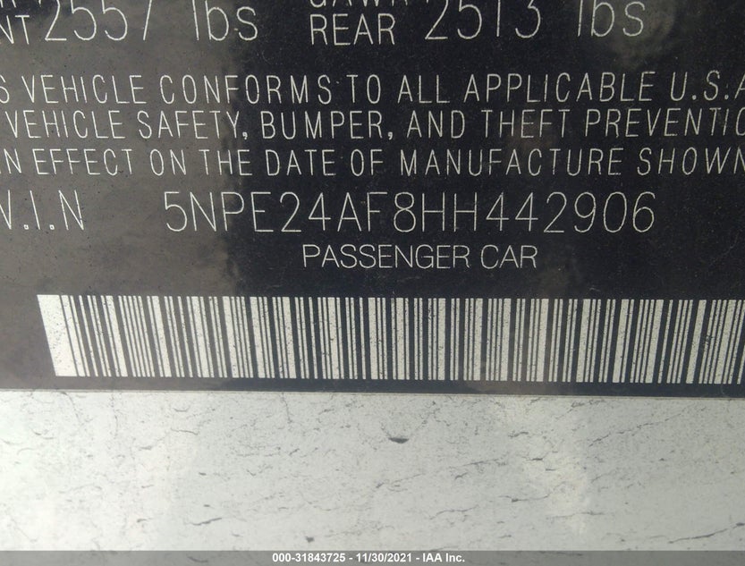 5NPE24AF8HH442906