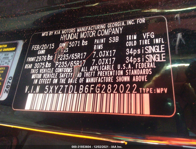 5XYZTDLB6FG282022