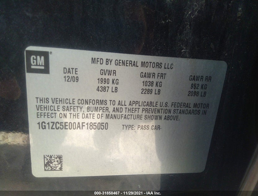1G1ZC5E00AF185050
