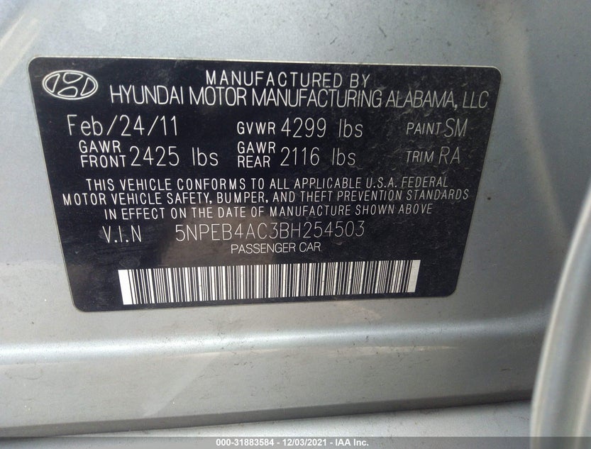 5NPEB4AC3BH254503