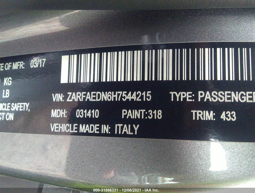 ZARFAEDN6H7544215