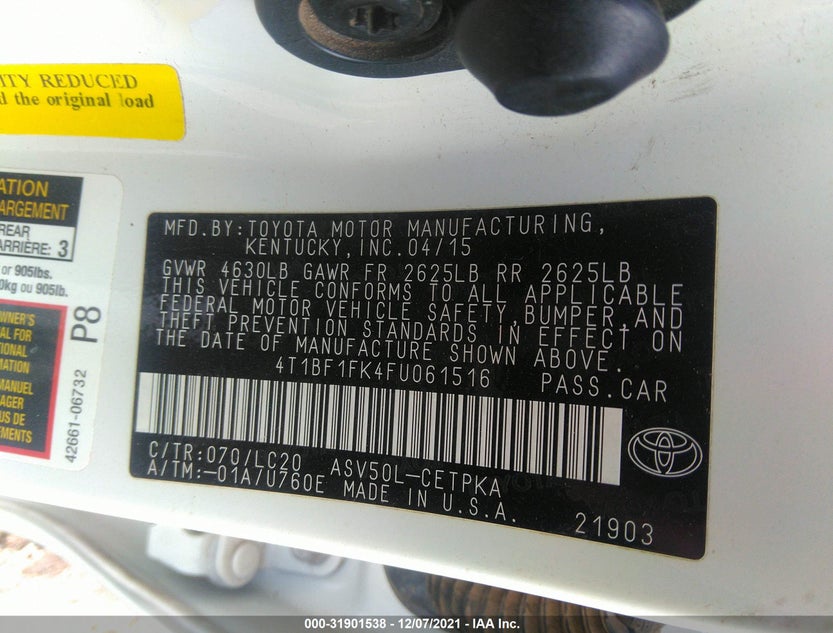 4T1BF1FK4FU061516