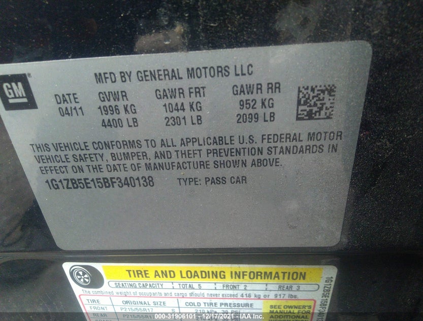 1G1ZB5E15BF340138
