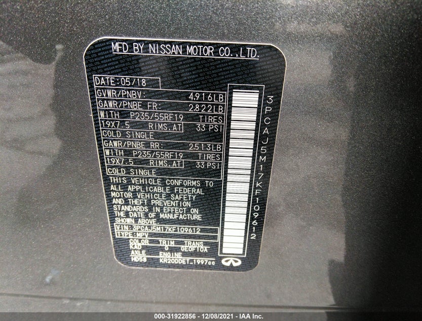 3PCAJ5M17KF109612