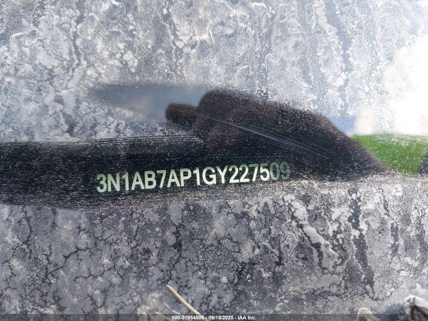 2016 Nissan Sentra S VIN: 3N1AB7AP1GY227509 Lot: 31954506