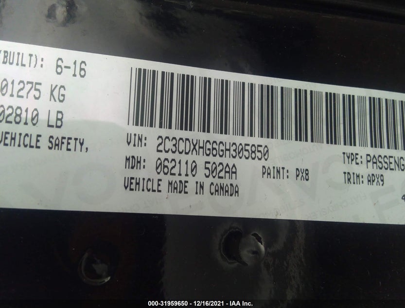 2C3CDXHG6GH305850