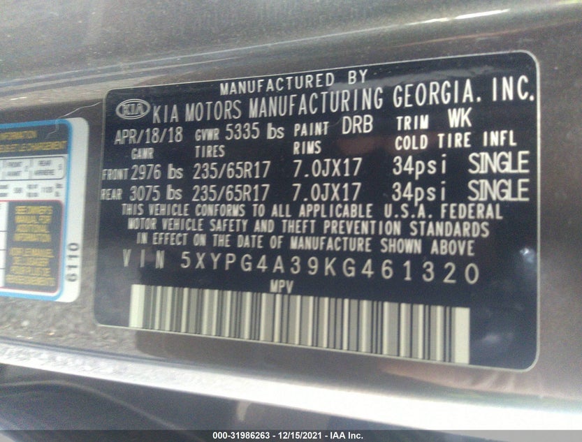 5XYPG4A39KG461320